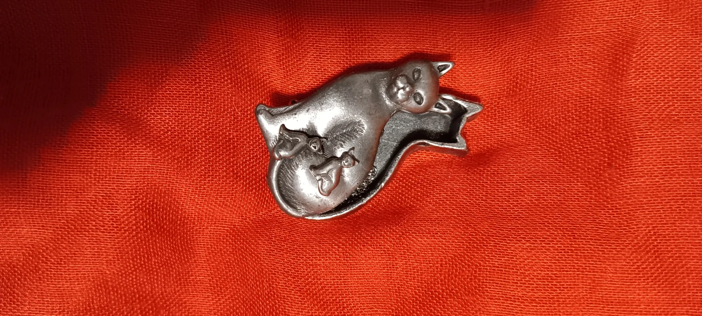 Cat Pendant Necklace in its own cat jewel box