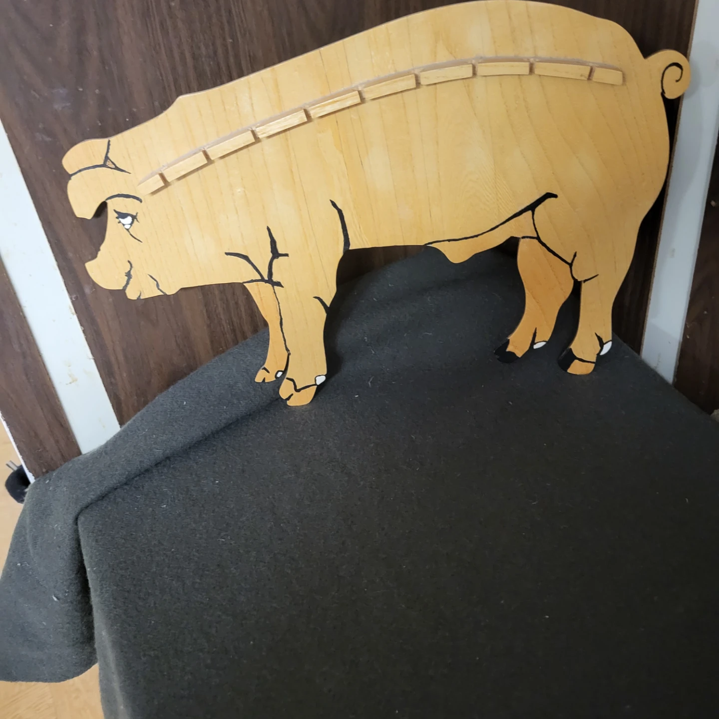 Wooden Pig Decor