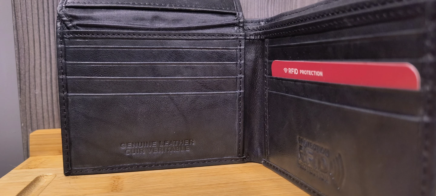 Black Bifold Wallet with RFID Protection - photo 2