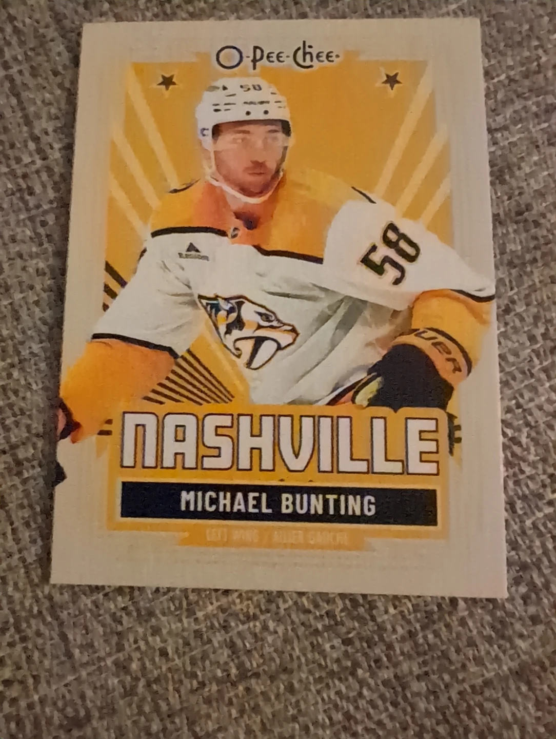 O-Pee-Chee Michael Bunting Hockey Card