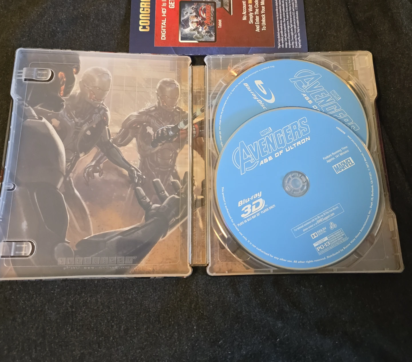 Avengers Age of Ultron Blu-Ray 3D Steelbook - photo 3