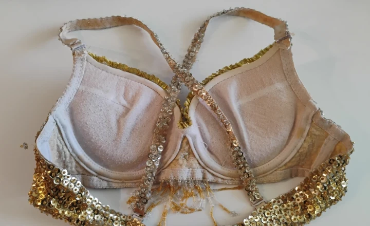 Gold Sequin Belly Dance Bra Top - photo 5