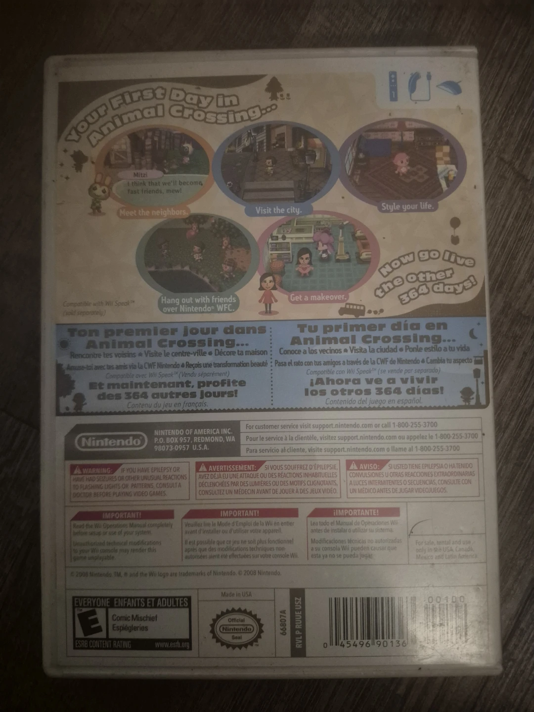 Nintendo Wii Animal Crossing City Folk Game - photo 3