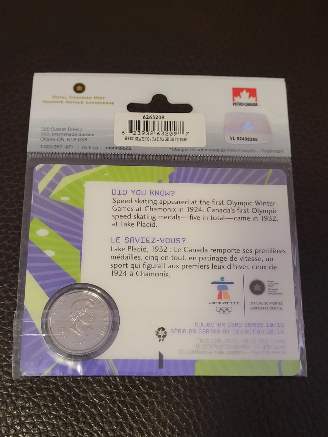 Vancouver 2010 Olympic Winter Games Speed Skating Coin - photo 2