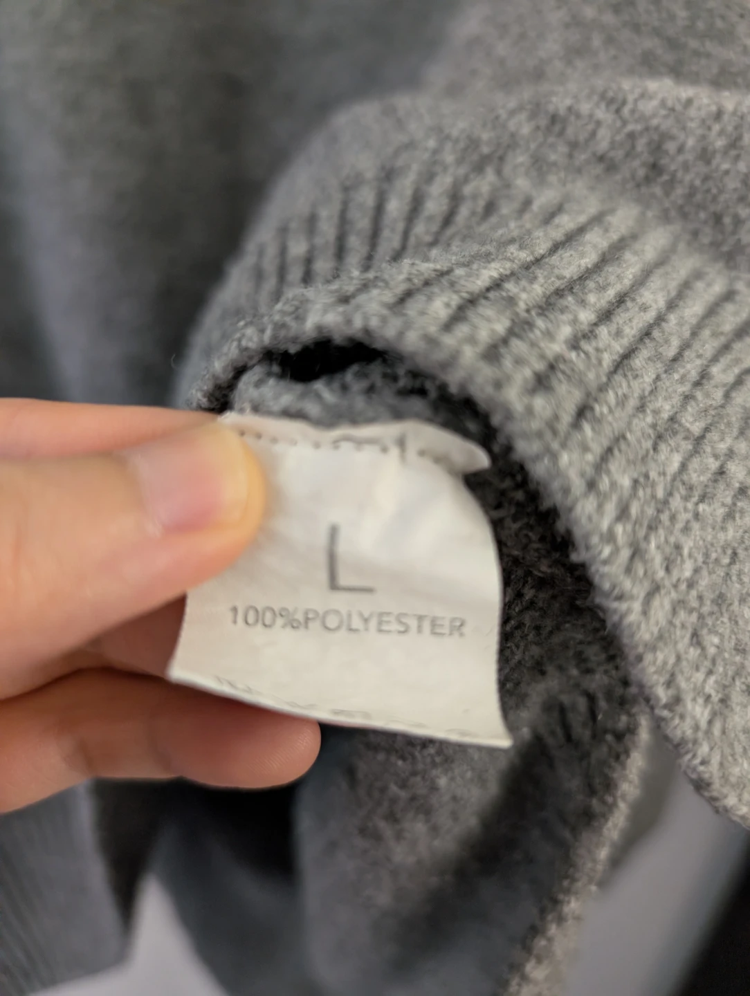 Grey Crewneck Pullover Sweater Knit Jumper Cozy Comfy - photo 2