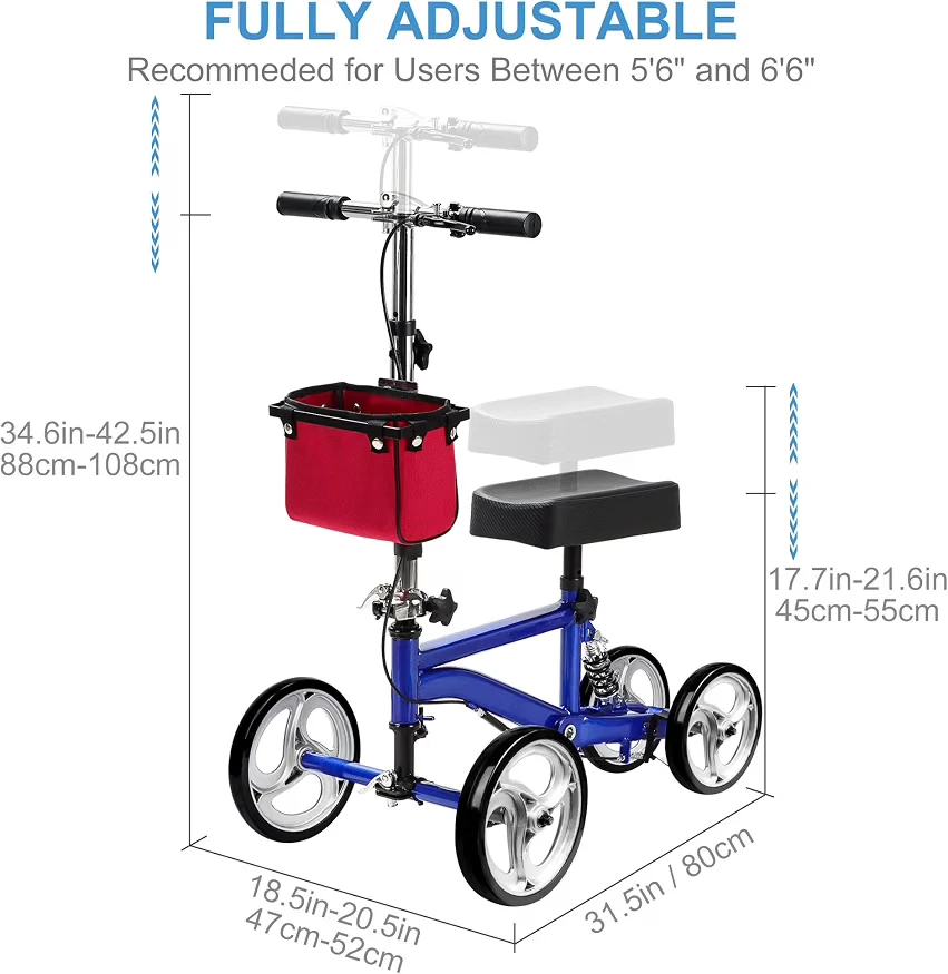Blue Foldable Knee Scooter - photo 3