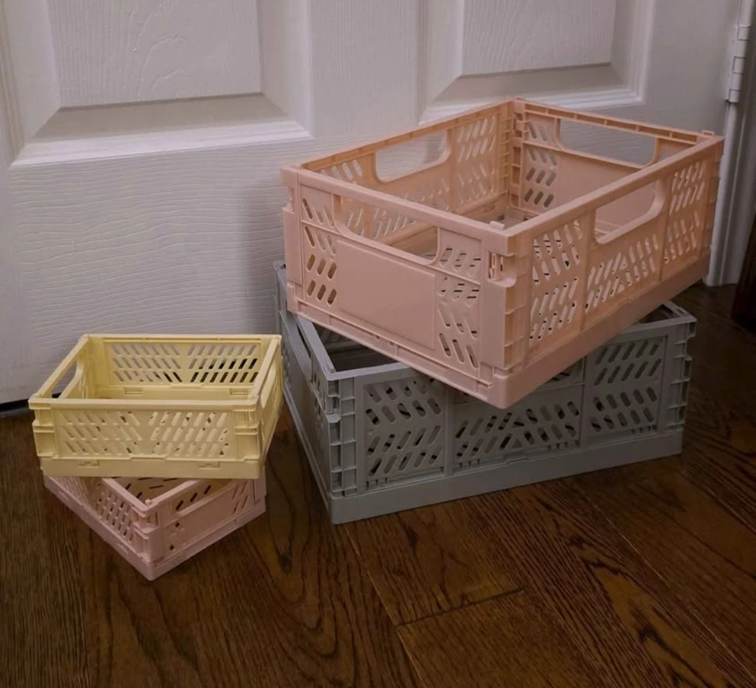 Set of 4 Folding Storage Crates