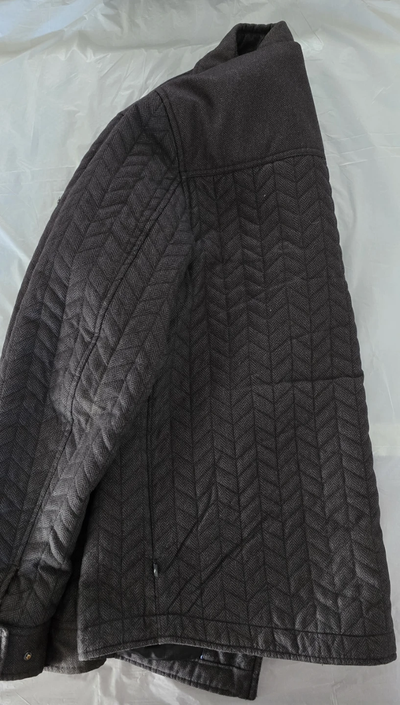 William Rast Men's Quilted Jacket - Grey Herringbone