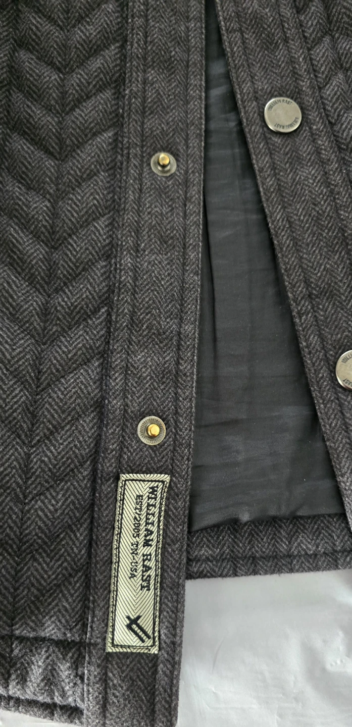 William Rast Men's Quilted Jacket - Grey Herringbone - photo 3