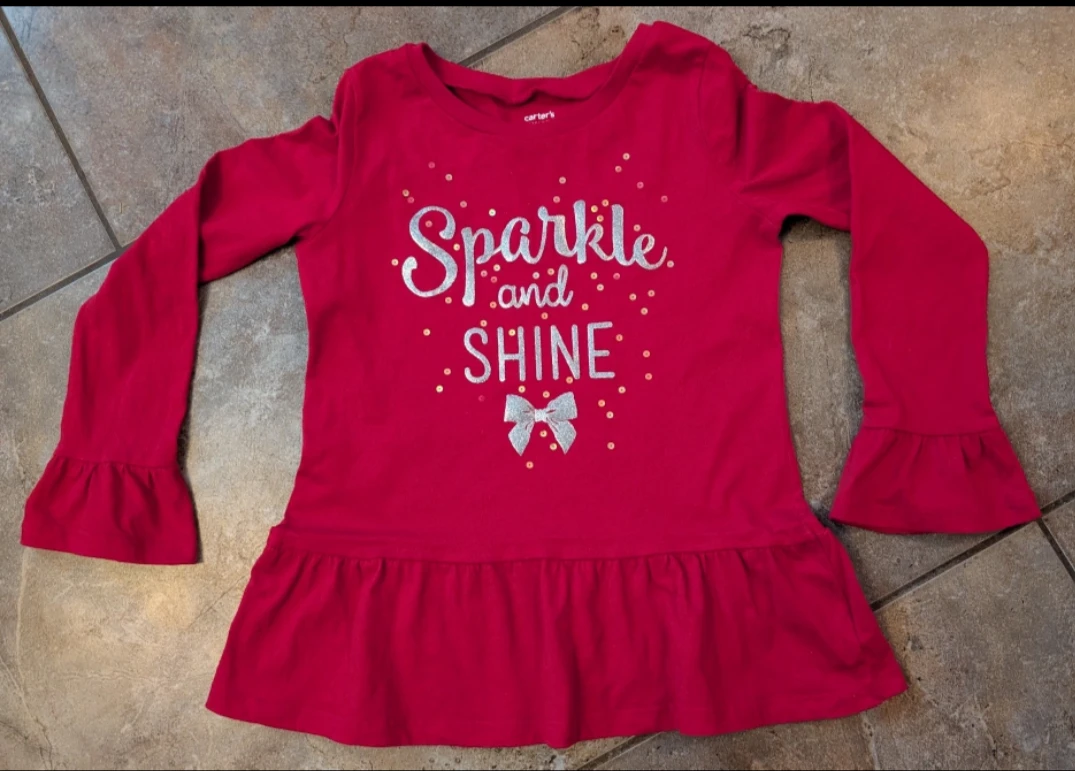 Carter's Kid Sparkle and Shine Long Sleeve Shirt Size 10