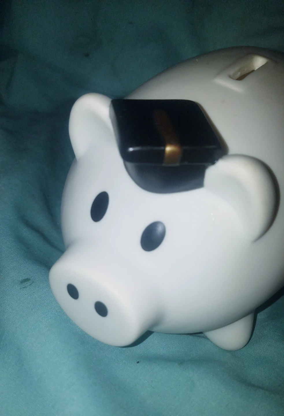 Vintage College Fund Piggy Bank w Graduation Mortar Board - photo 2