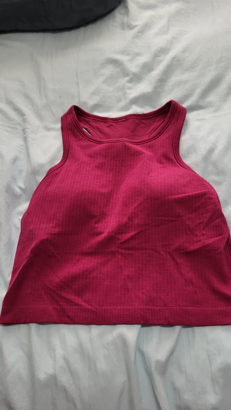 Lululemon Magenta Ribbed Tank Top