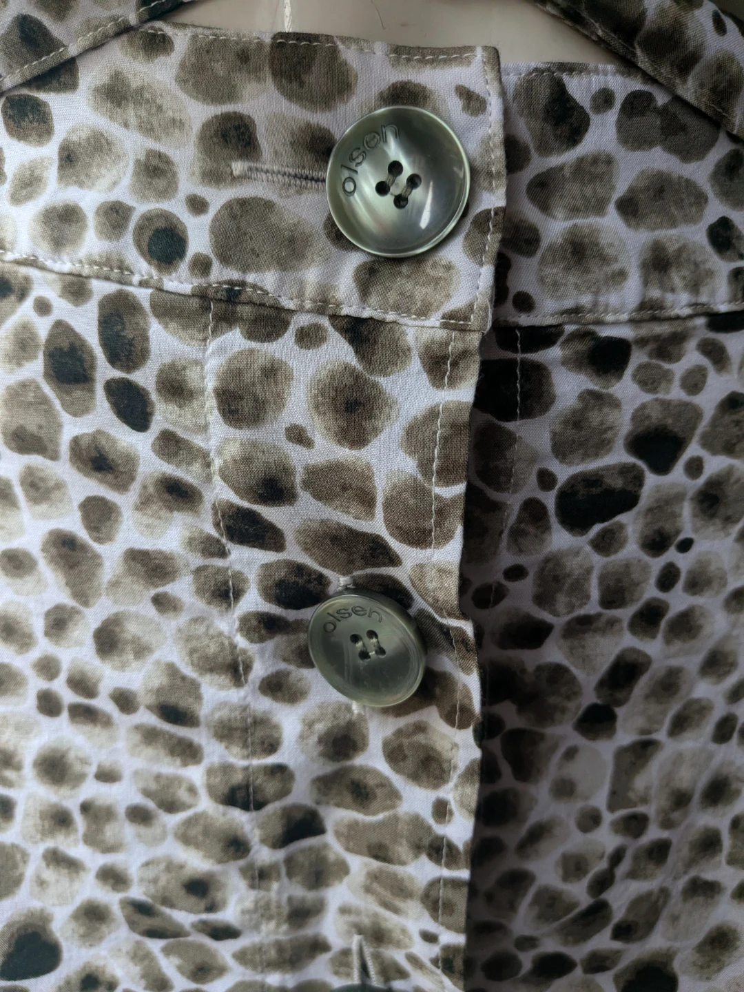 Olsen Animal Print Button-Front Midi Skirt sz MEDIUM - photo 3
