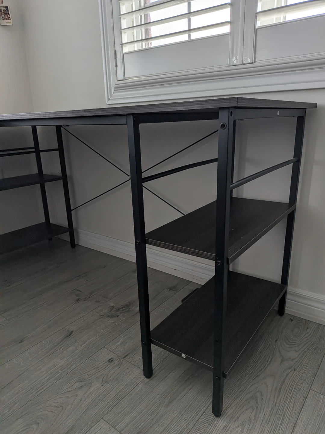 L-Shaped Desk with Shelving - photo 2
