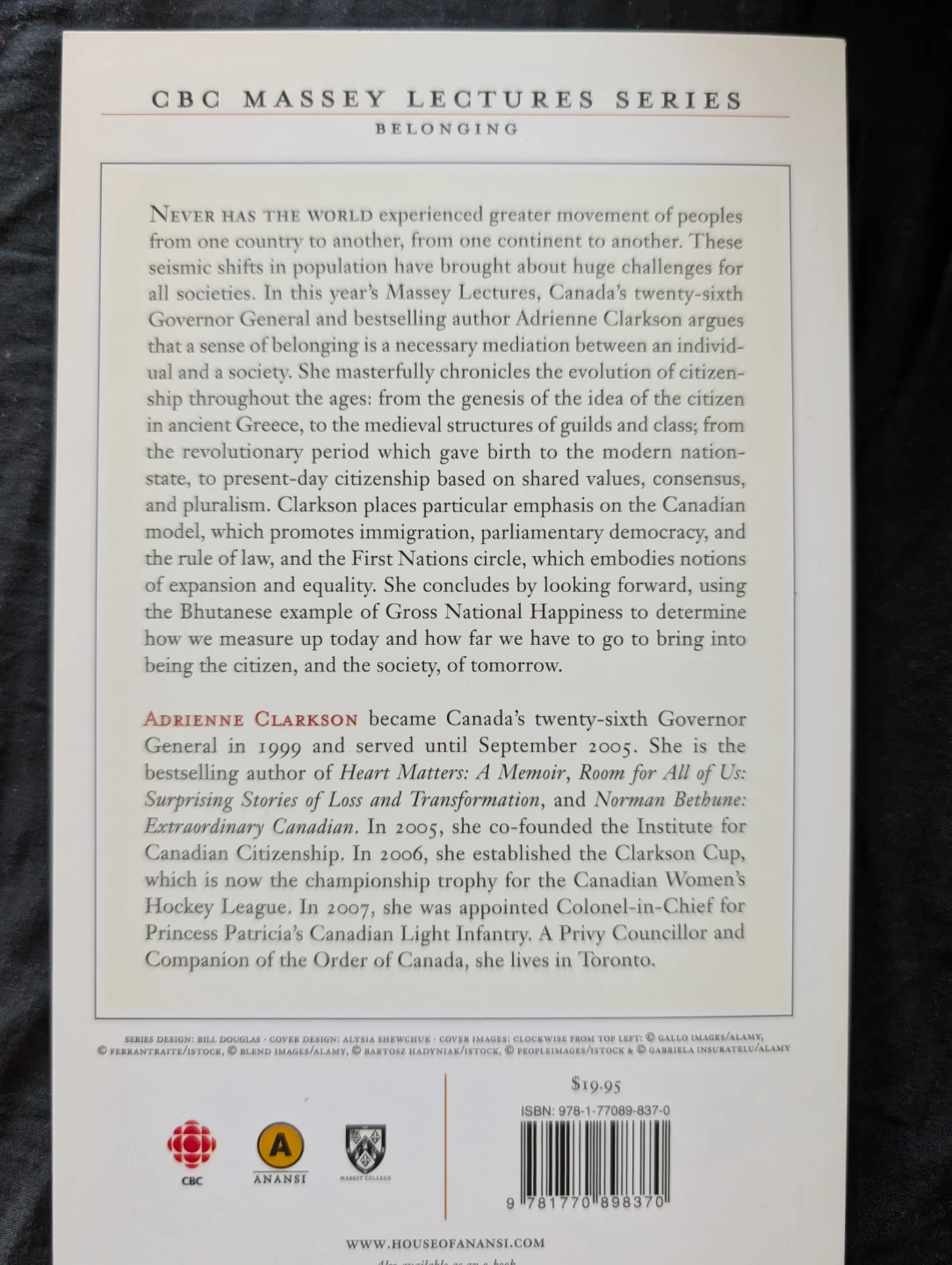 Belonging: The Paradox of Citizenship by Adrienne Clarkson - photo 2