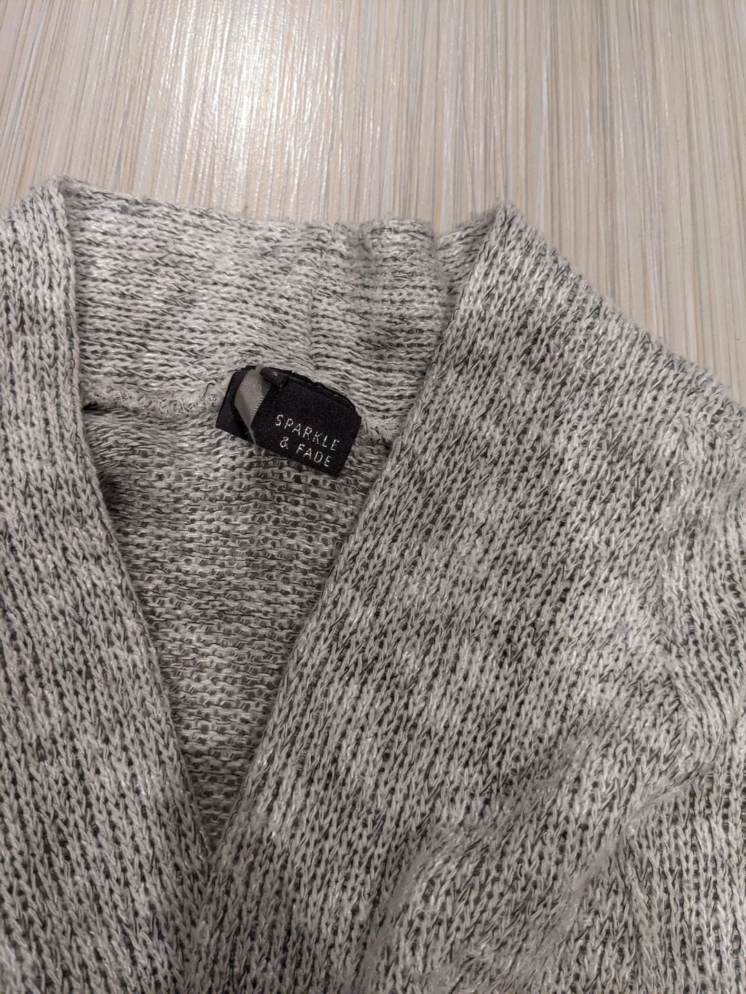 Sparkle & Fade Gray Knit Cardigan - photo 2
