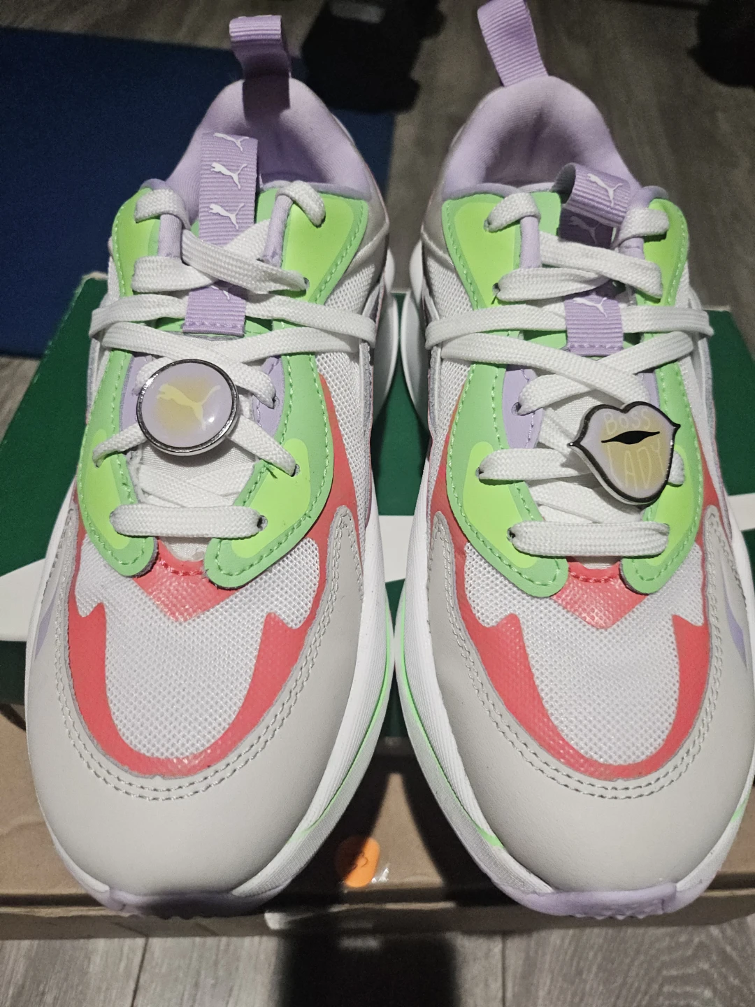Puma Women's RS-X Pink Lime Green White Sneakers - photo 3