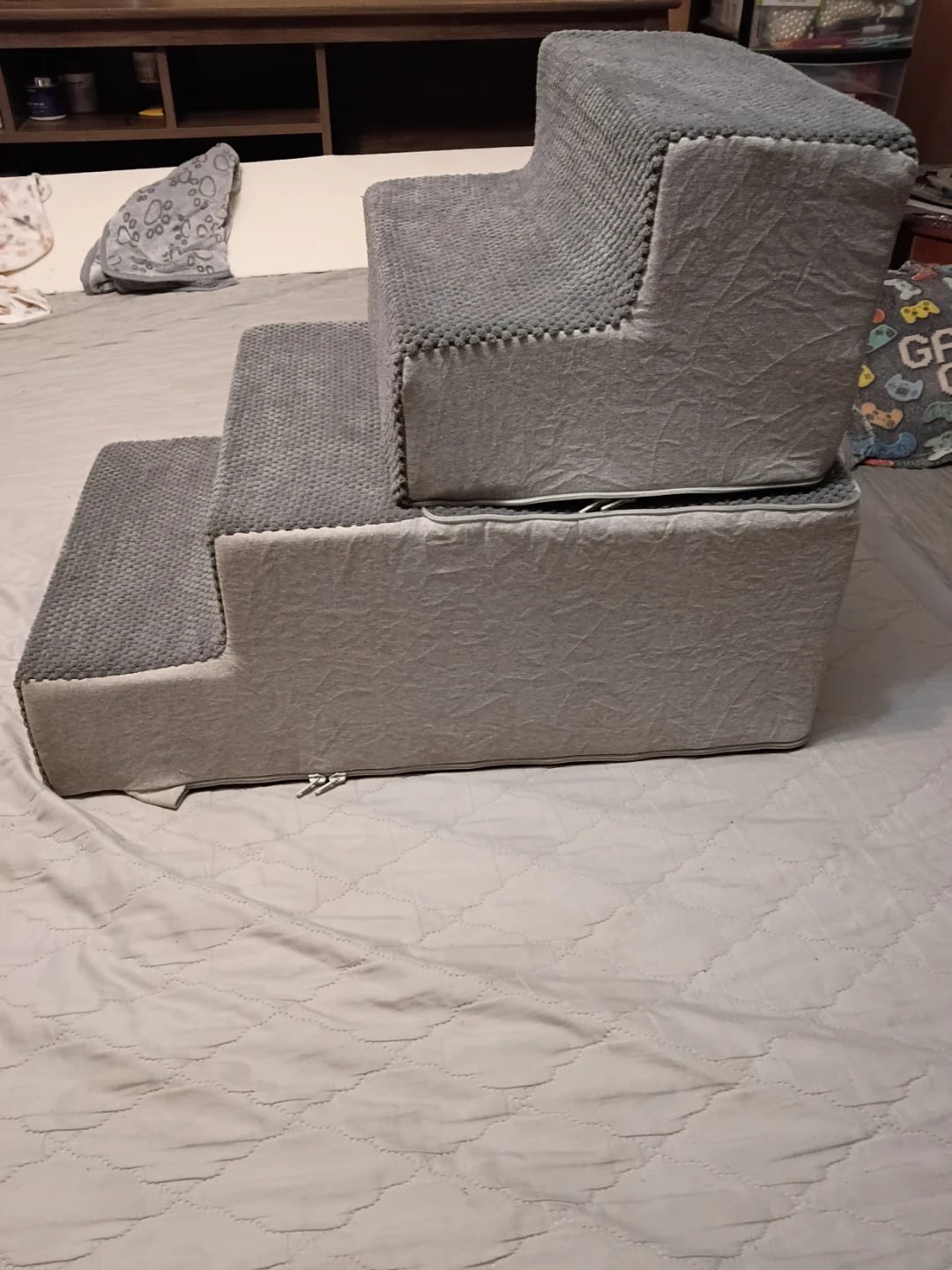Grey 4-Step Pet Stairs - photo 2