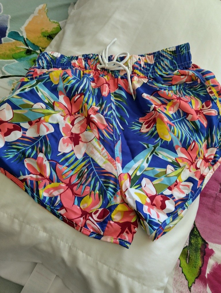 Floral Print Swim Trunks