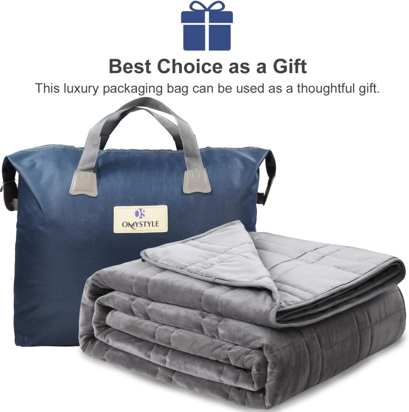 King size OMYSTYLE Grey Weighted Blanket