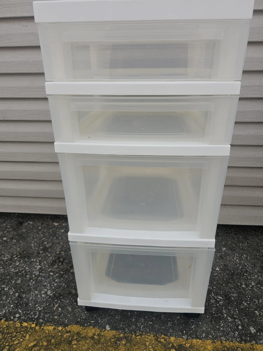 White 4-Drawer Plastic Storage Unit