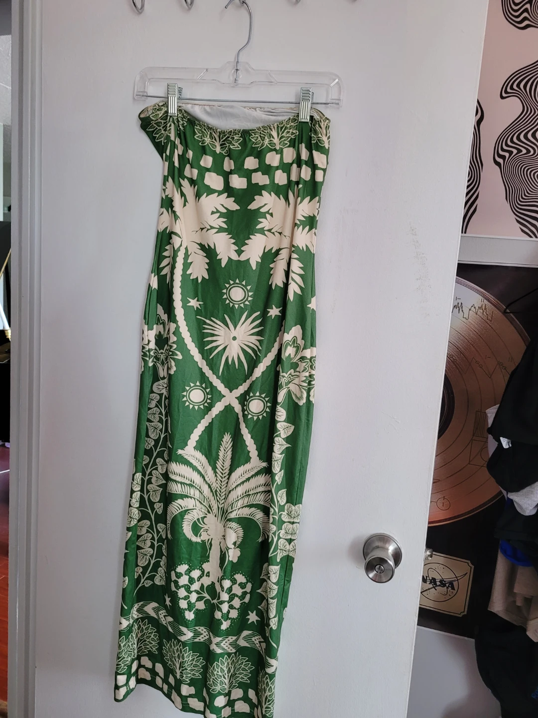 Green & Cream Floral Print Maxi Dress - photo 2