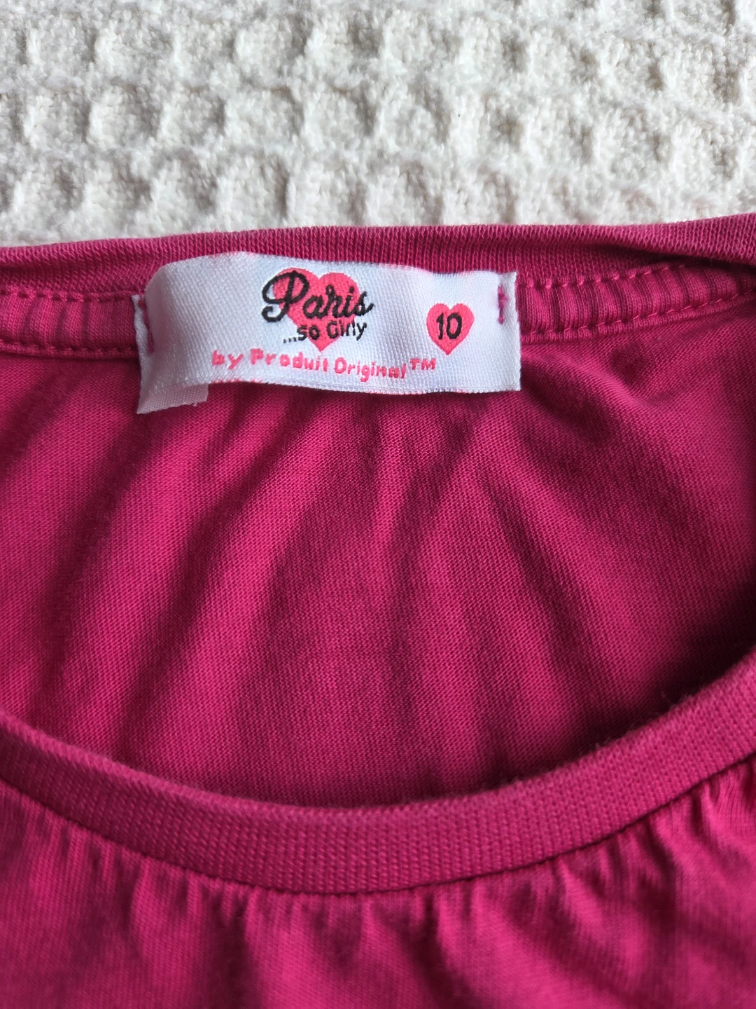 Paris So Girly Girls T-shirt 3D Rosette Heart Sequins Size 10 - photo 4