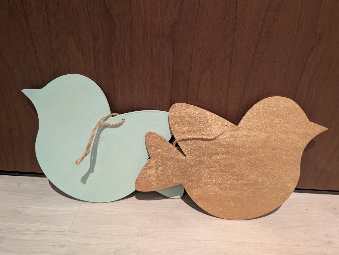 Wooden Bird Decorations - Set of 2