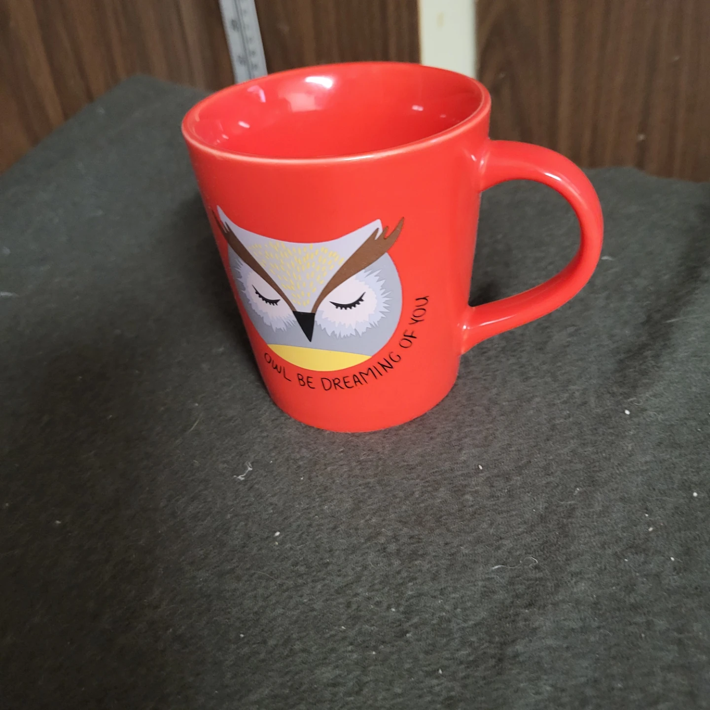 Indigo Red Owl Mug