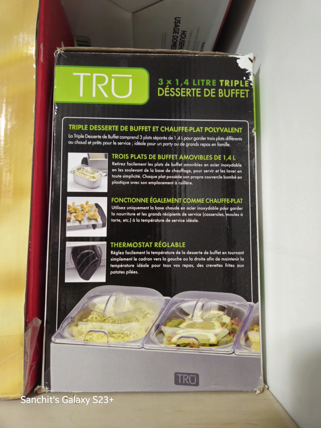 TRU Triple Buffet Server & Food Warmer