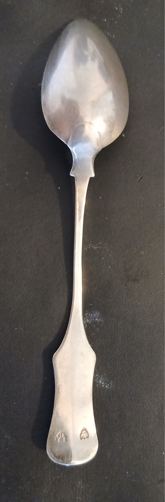 Antique coin silver tablespoon