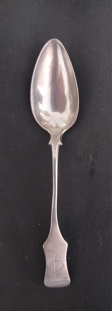 Antique coin silver tablespoon - photo 2