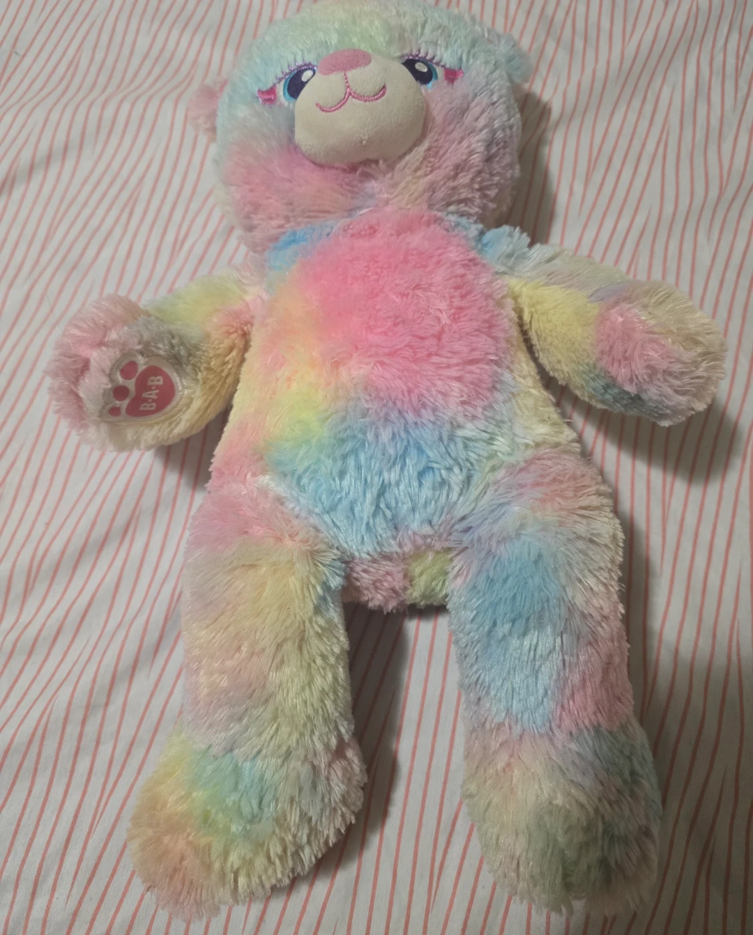Build-A-Bear Rainbow Tie-Dye Teddy Bear Plush