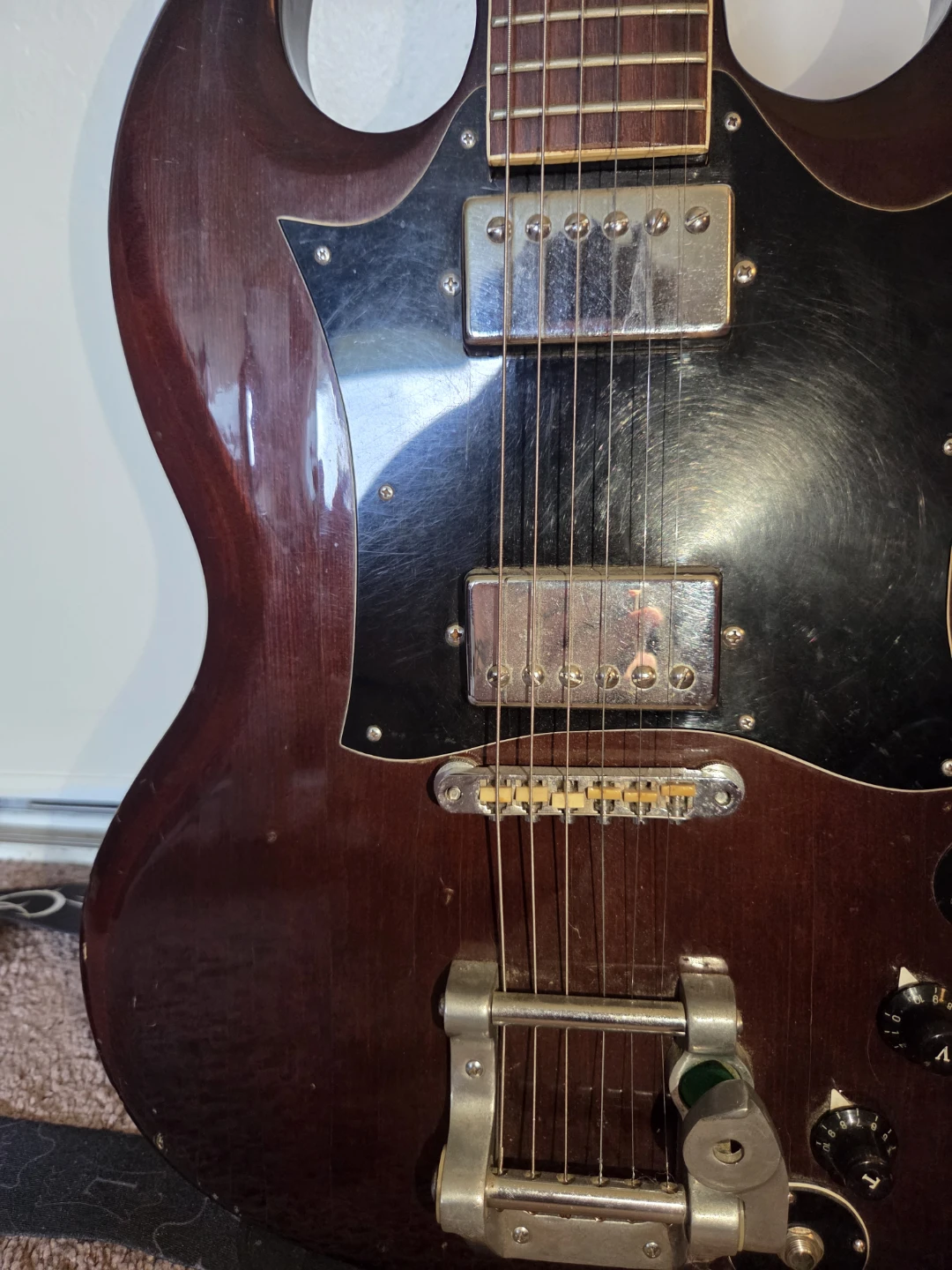 Vintage 1970s Raven SG Electric Guitar, ( made in Japan) - photo 5