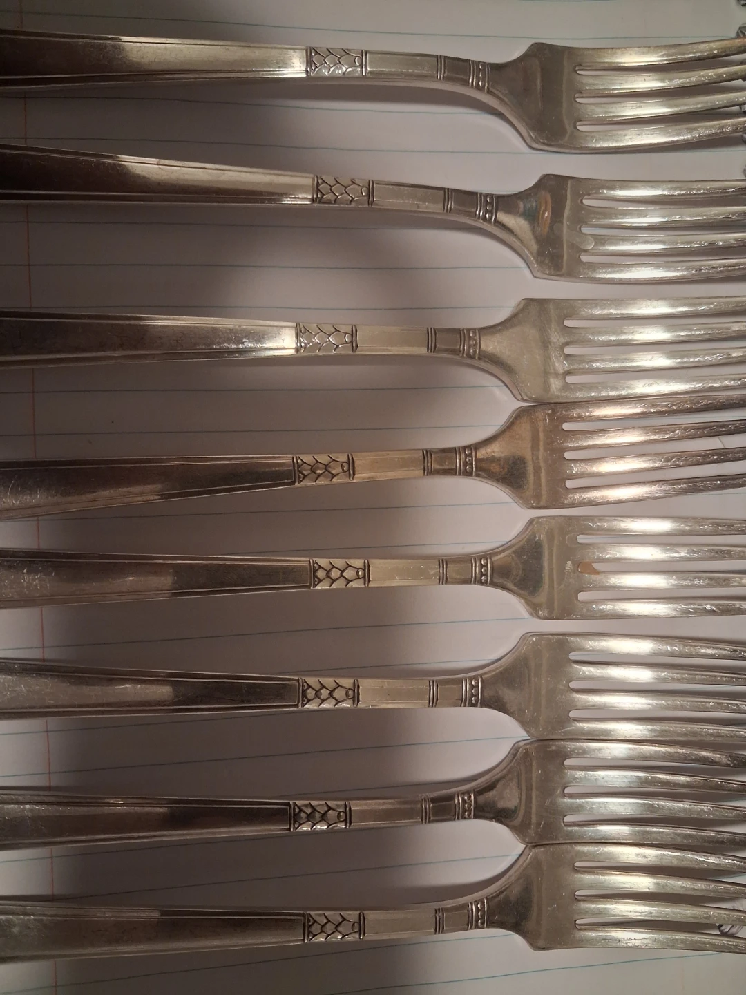 8x Silver Forks - 1891 Rogers R