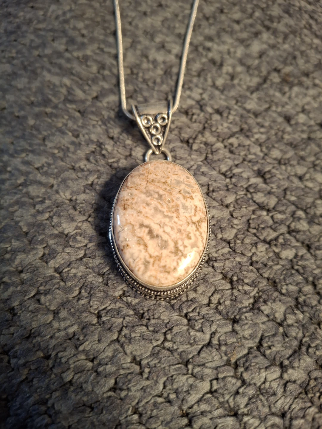 Sterling Silver Yellow Jasper  Necklace