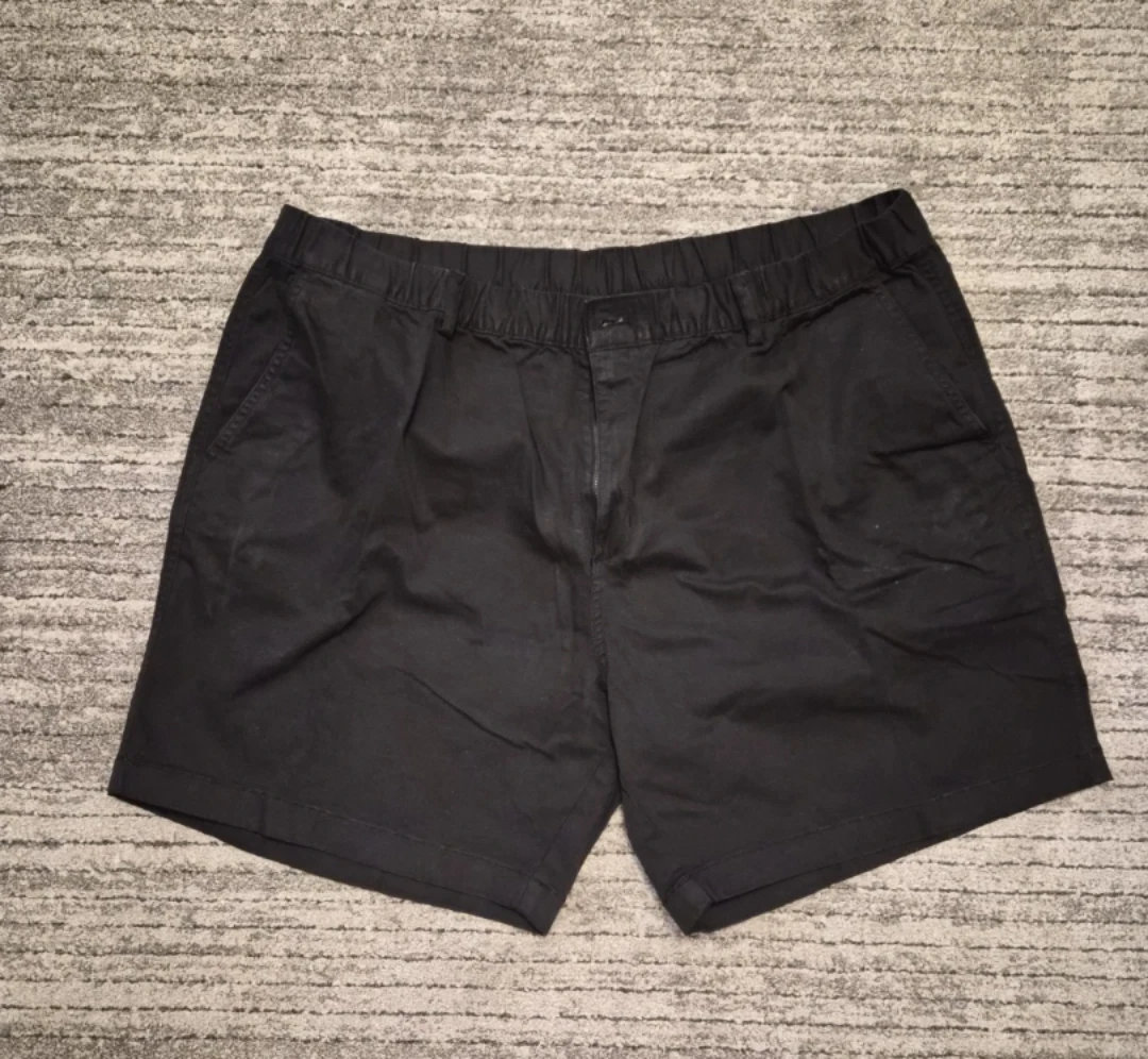 Men's Black Cotton Shorts