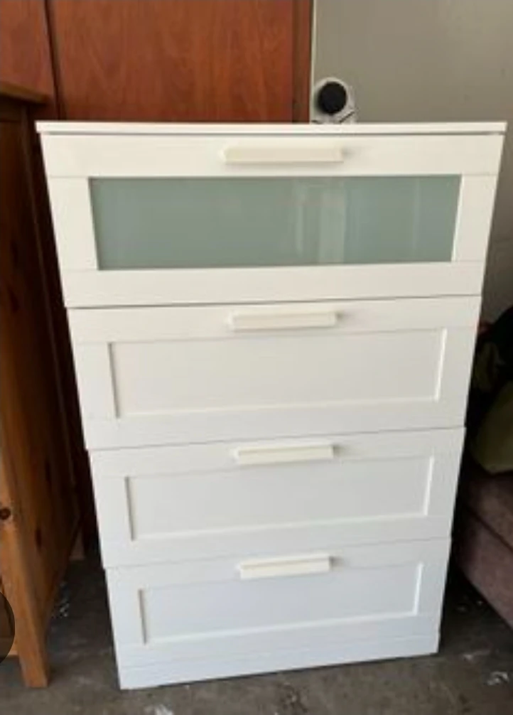 White 4-Drawer Dresser ikea brime one
