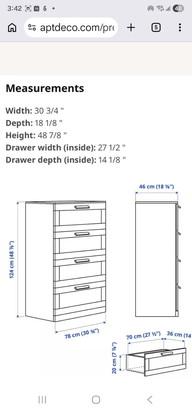White 4-Drawer Dresser ikea brime one - photo 2