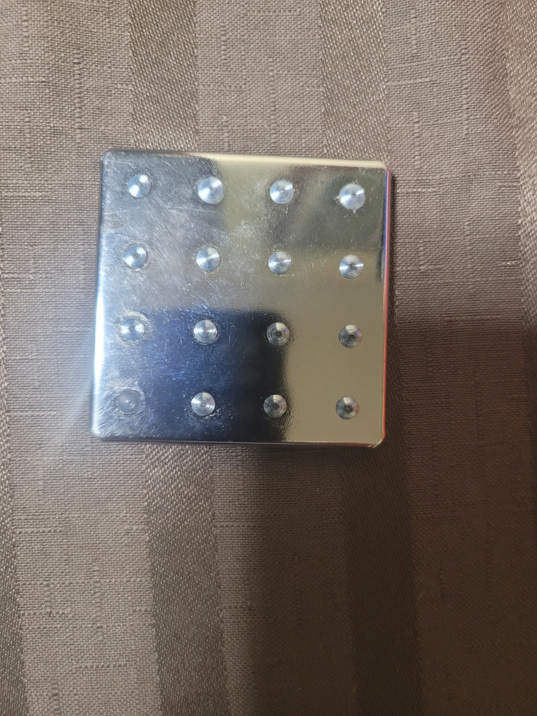 Vintage Metal Sliding 15 Letters Tile Puzzle Game - photo 2