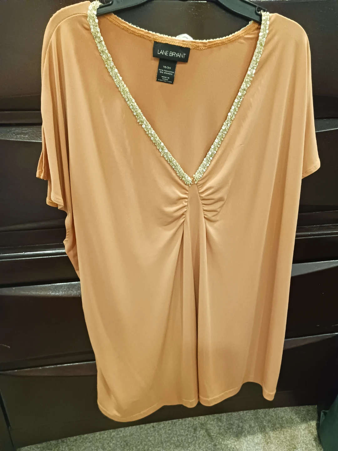 Lane Bryant Embellished V-Neck Top