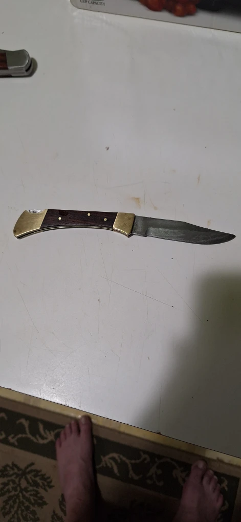 Folding Pocket Knife with Wood Handle - photo 2