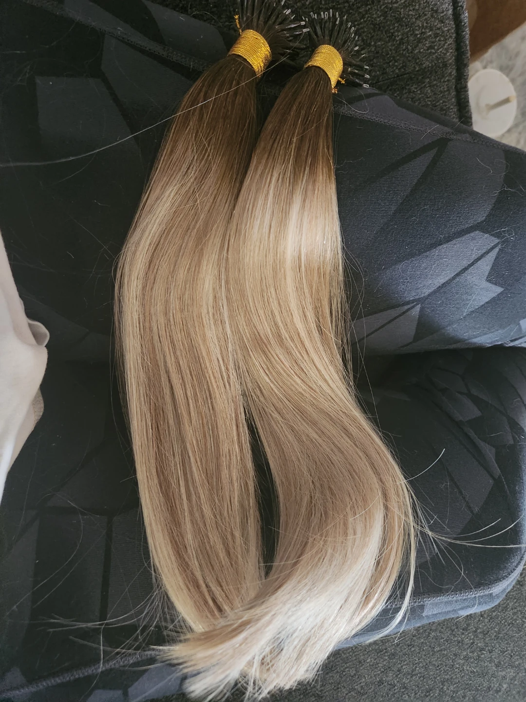 Nail-tip human hair extensions