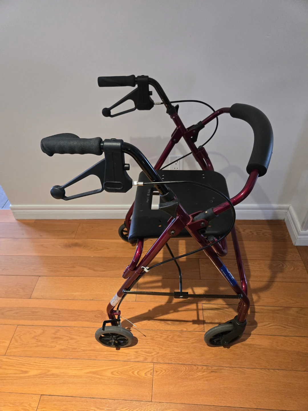 Red Rolling Walker with Seat - photo 2