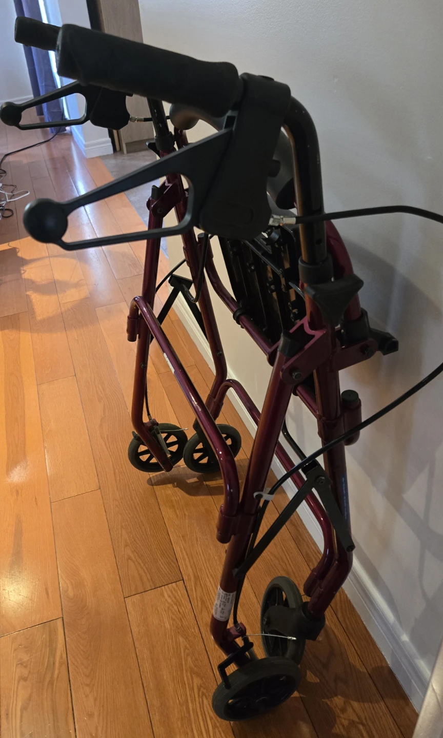 Red Rolling Walker with Seat - photo 3