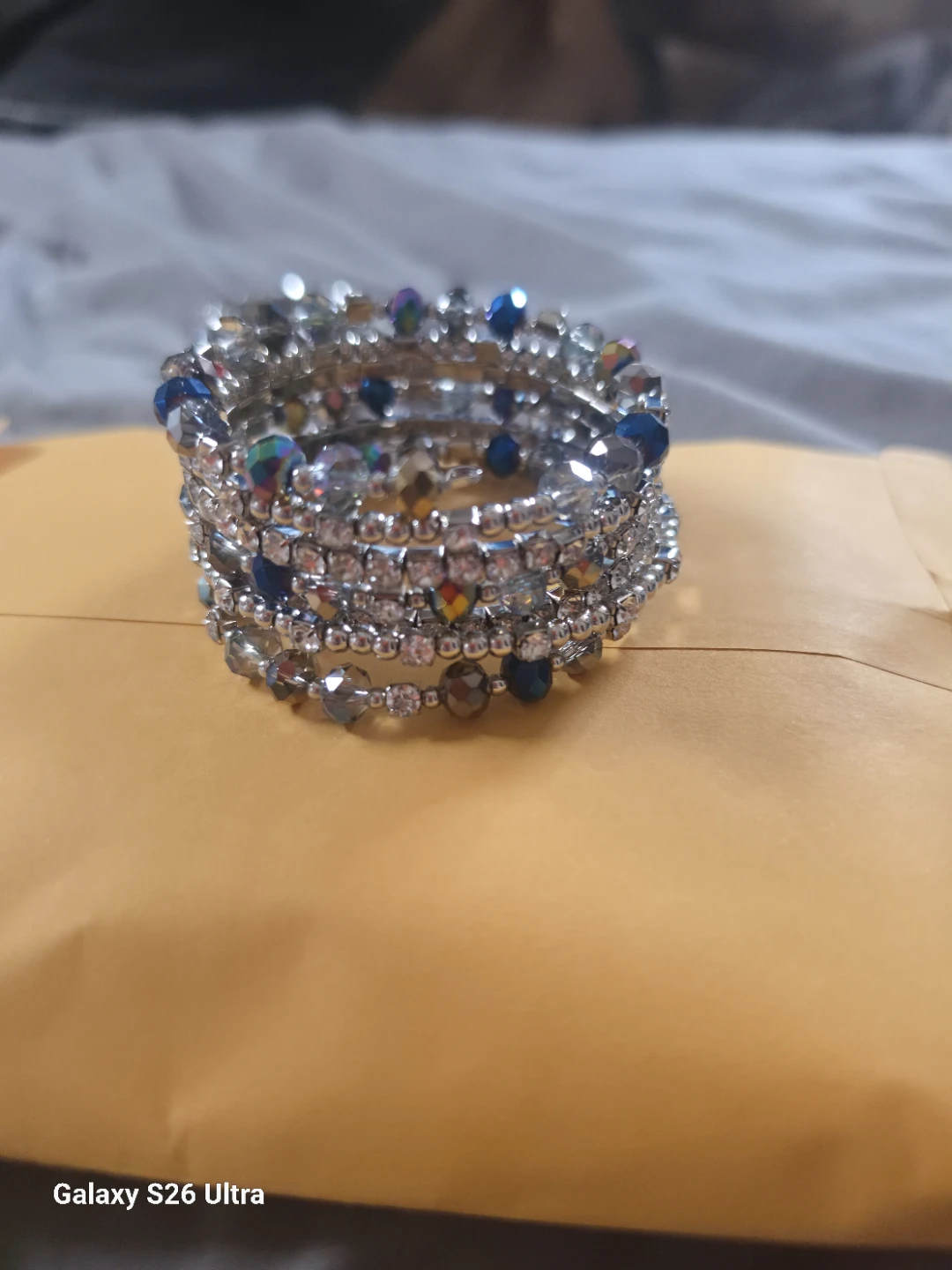 Sparkly Beaded Coil Bracelet