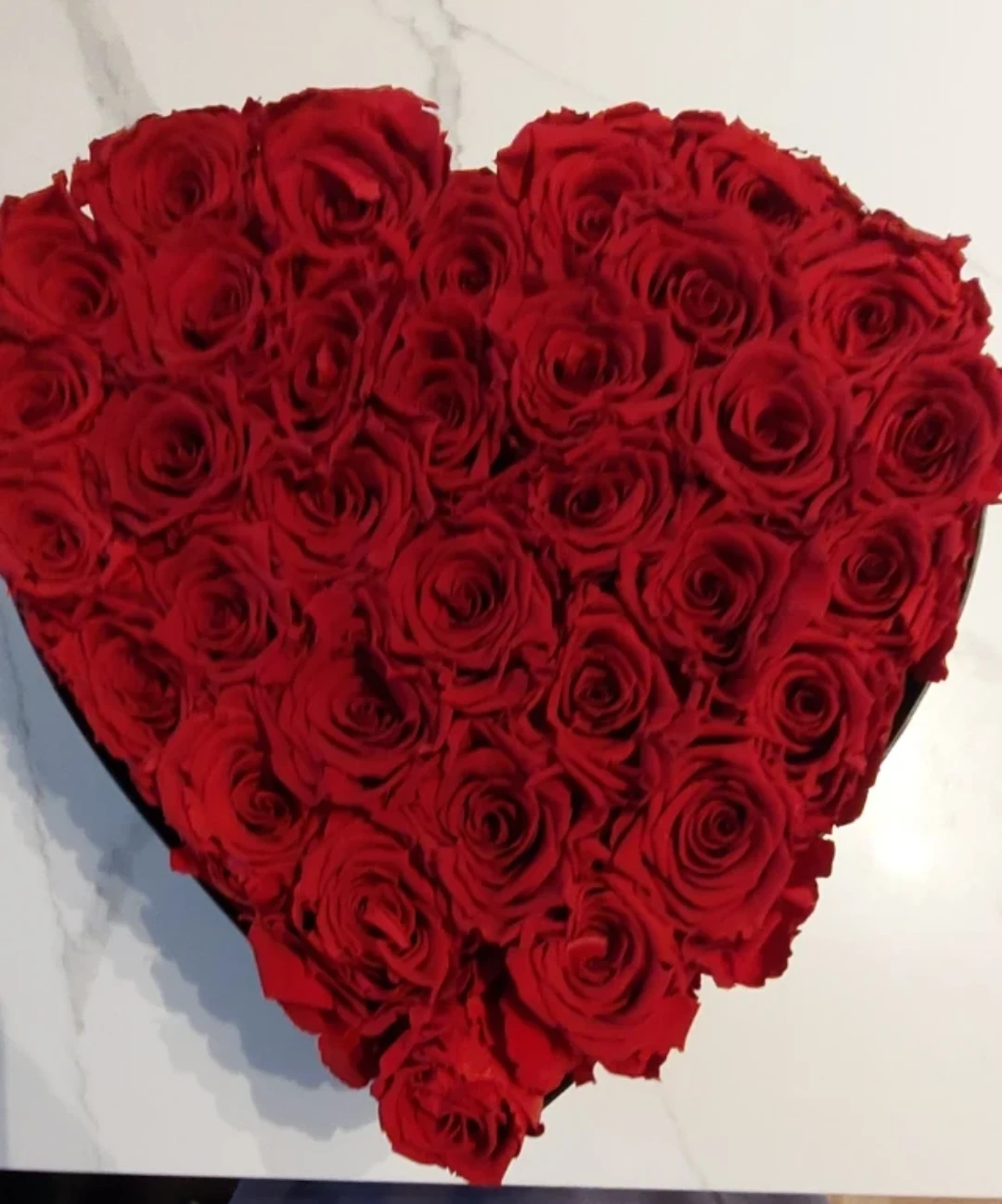 Red Preserved Roses Heart Box - photo 4