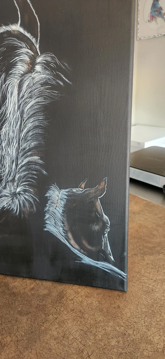 Where light fades,  Hand painted horse - photo 2