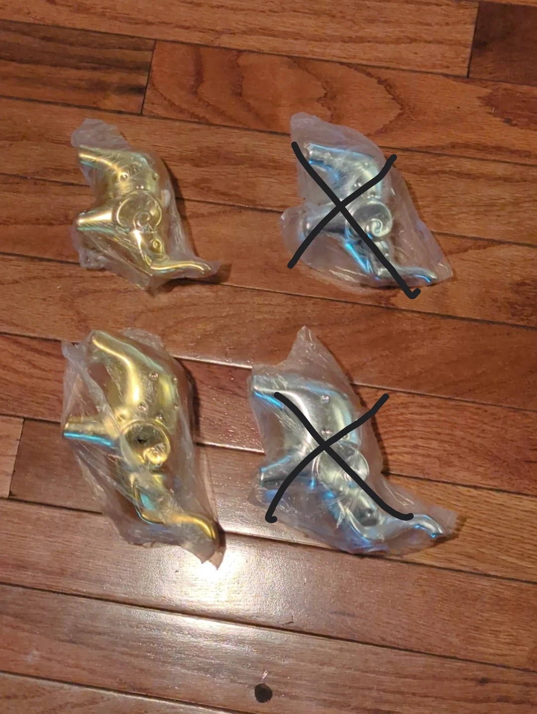 SOLD - Elephant Set (2 Gold, 2 Silver)