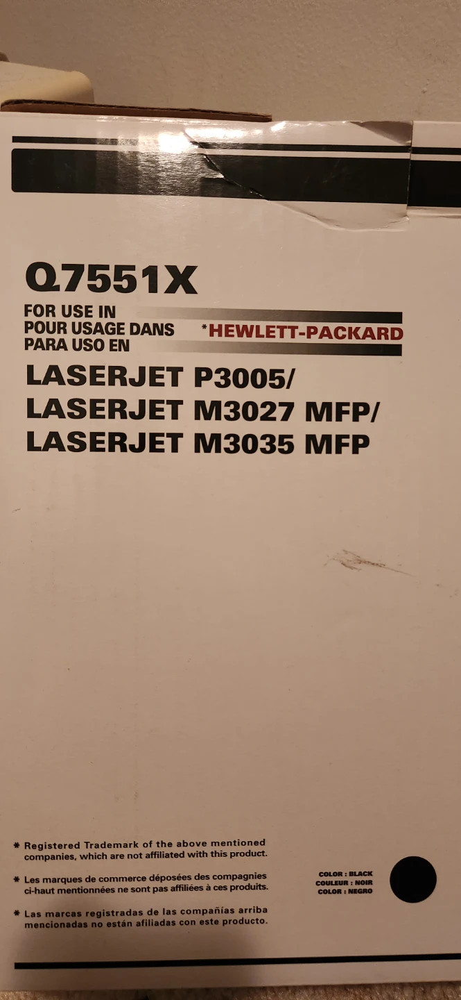 Brand new Hewlett-Packard Q7551X Toner Cartridge - photo 2